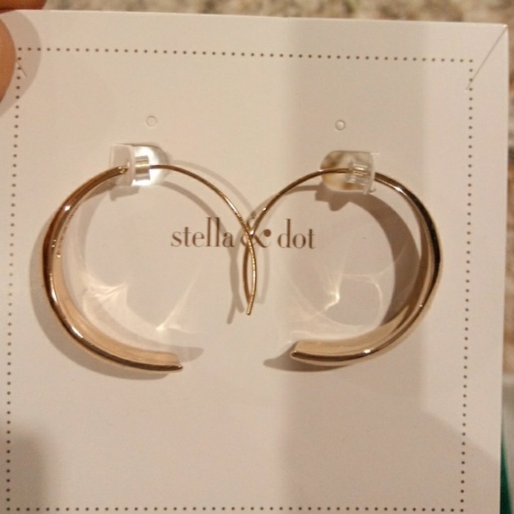 Stella & Dot Dome Hoop Earrings